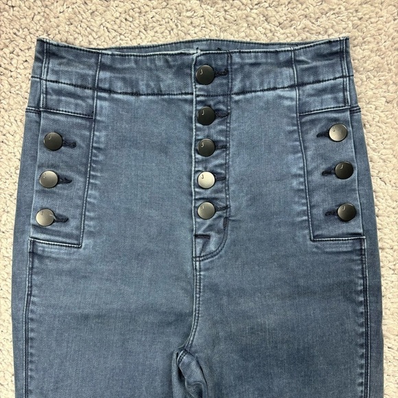 J Brand Jeans Womens 24 Natasha Sky High Skinny Exposed Button Fly Party Night - Picture 3 of 6